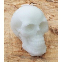 Skull Shaped Candle White